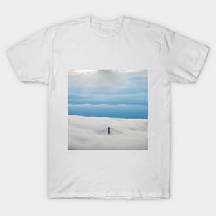 SCENERY 11 - Misty White Cloud Blue Sky Horizon T-Shirt